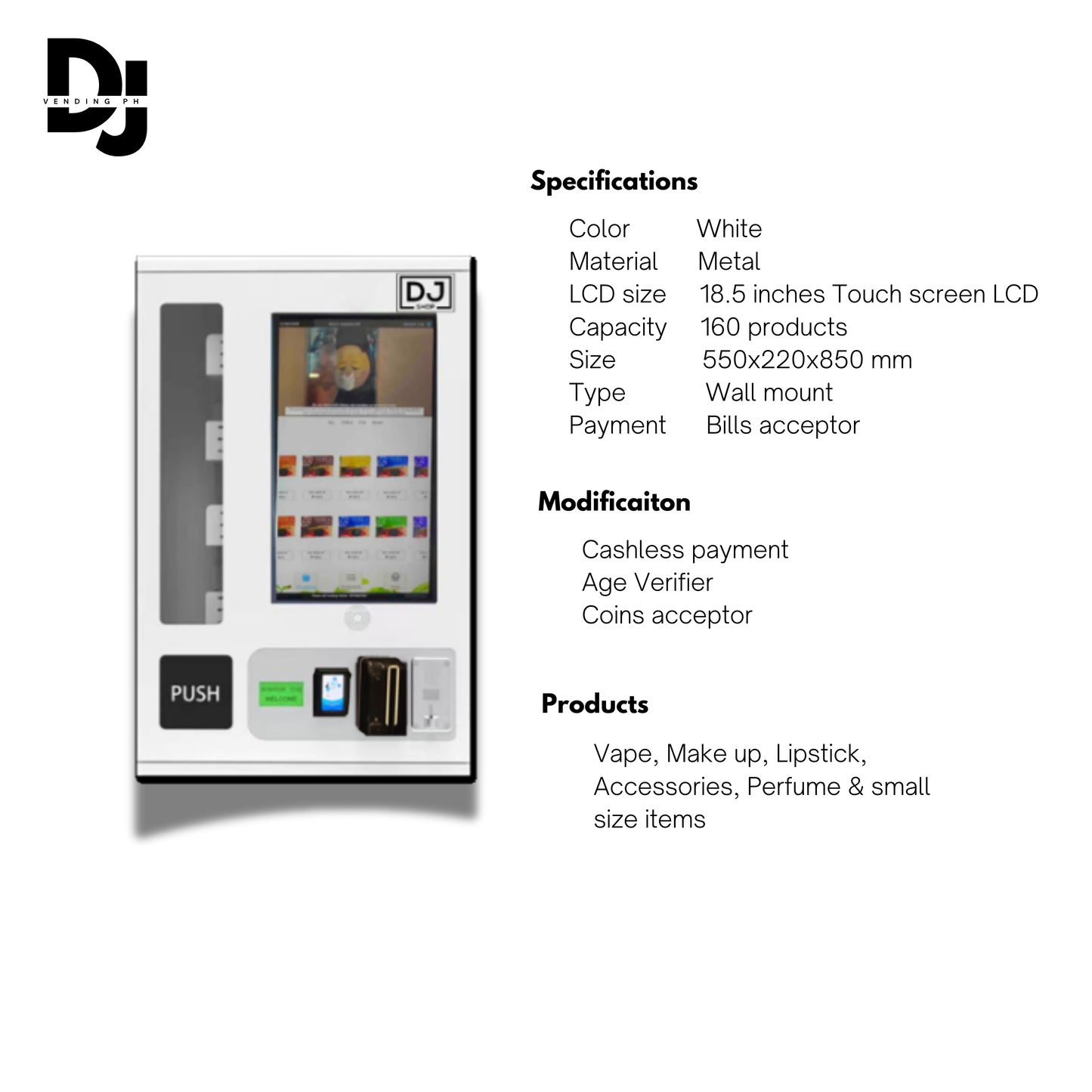 Wall mounted v1 Vending Machine